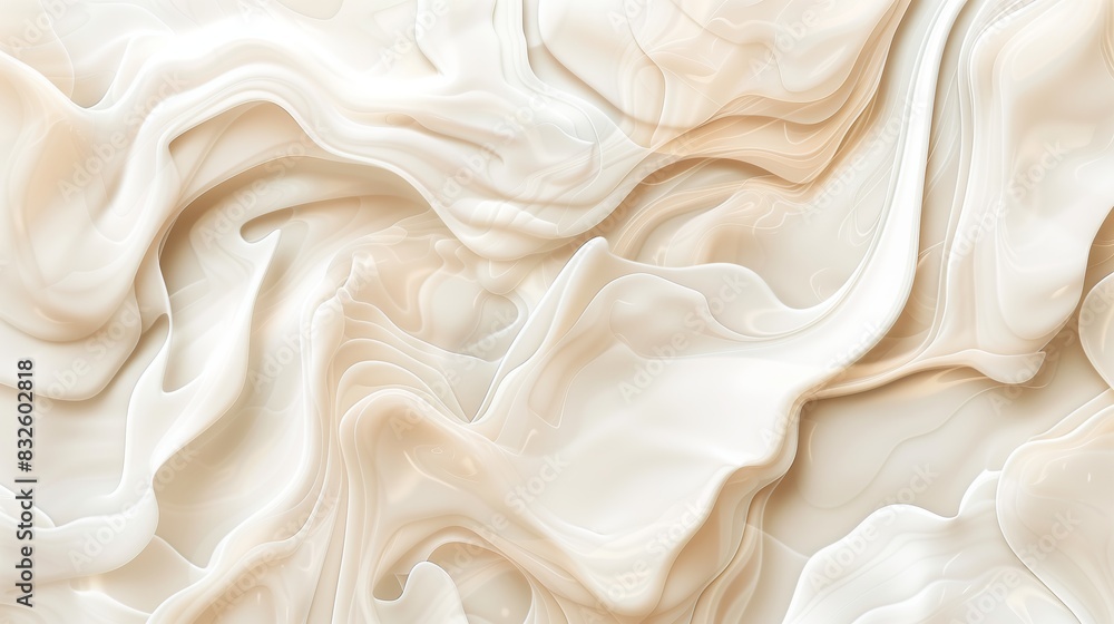 Closeup of creamy beige and white abstract liquid background. Closeup of creamy beige and white abstract liquid background.