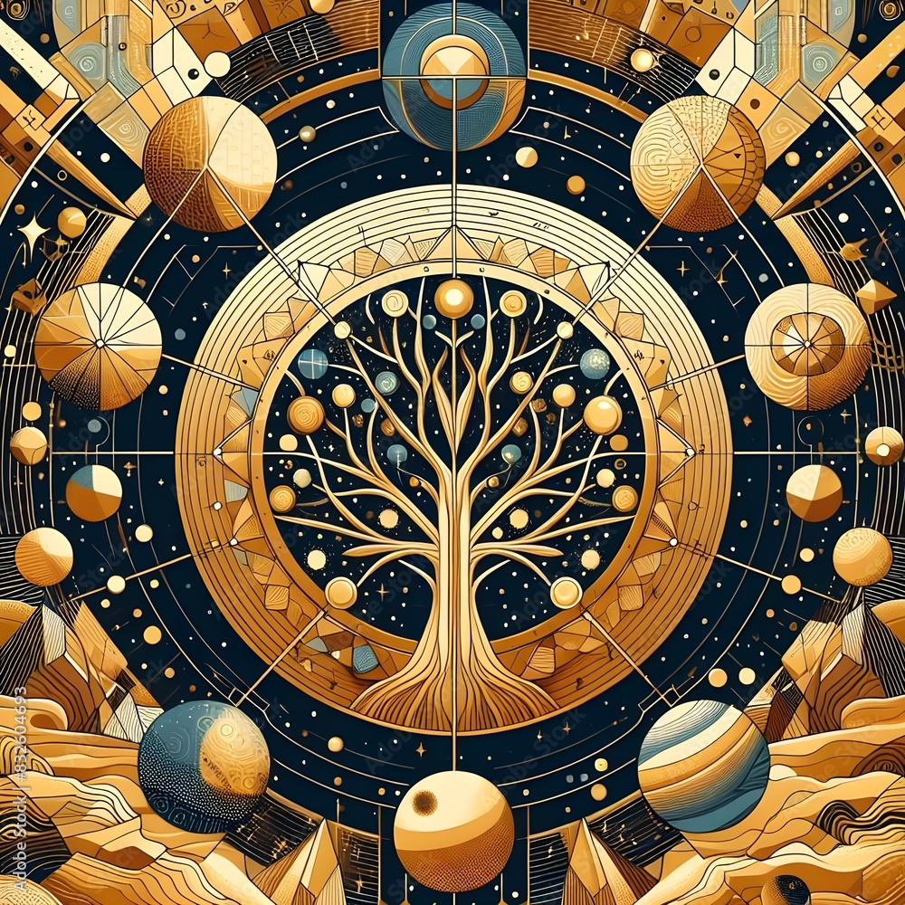 Obraz premium cosmic tree