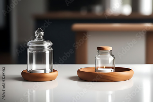 isolated glass bell Wooden cap poduim jar wood glasses solid tray secure save white vacuum business blank dais concept signs render racked safe eatery light graphic service