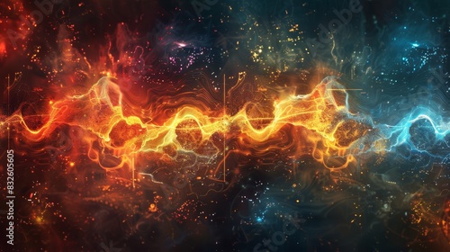 Wallpaper Mural A visual comparison of alternating current, direct current, and pulsating current, with each type of current depicted using different colors and shapes to differentiate their elect Torontodigital.ca