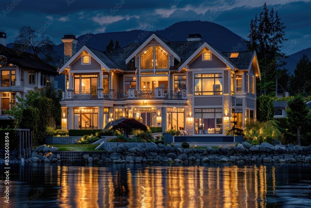 Fototapeta premium Luxury home design, luxury home photos