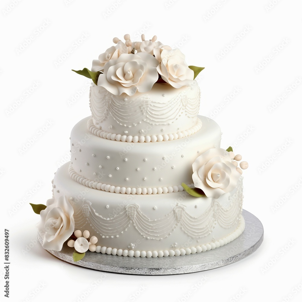 wedding cake isolated on white background wedding cake isolated on white background