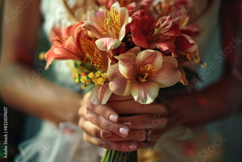 Brides love bokeh flowers and bridal bouquets.