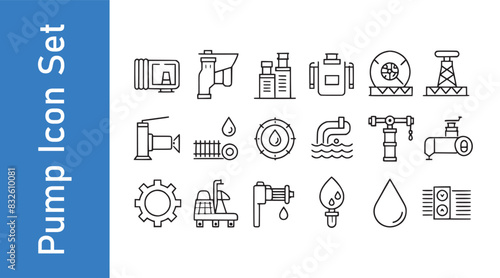 Dump The Pump Icon Set with vector collections. 