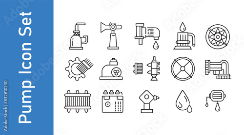 Dump The Pump Icon Set with vector collections. 