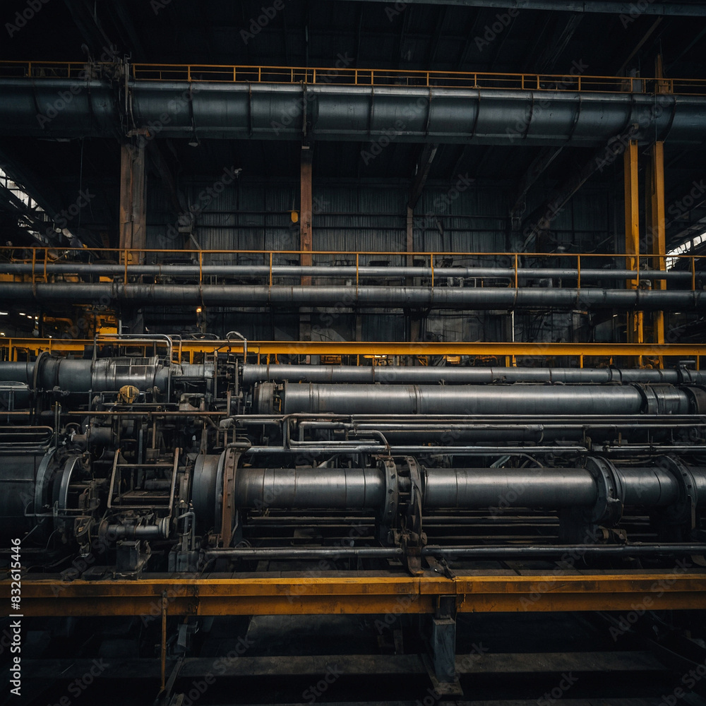 industrial zone pipelines and pipes