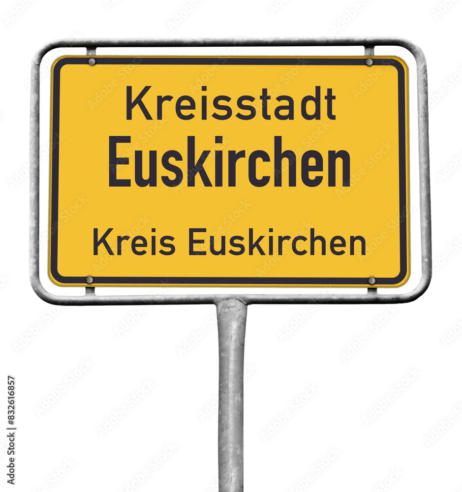 Ortstafel, Kreisstadt Euskirchen, Kreis Euskirchen, (Symbolbild) Ortstafel, Kreisstadt Euskirchen, Kreis Euskirchen, (Symbolbild)