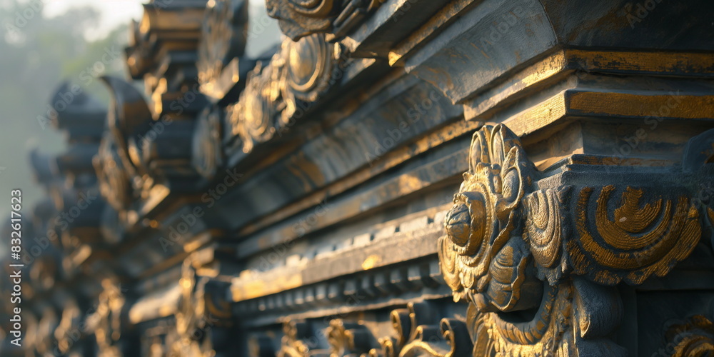 Fototapeta premium Besakih close-up Looking at Besakih close-up you _009