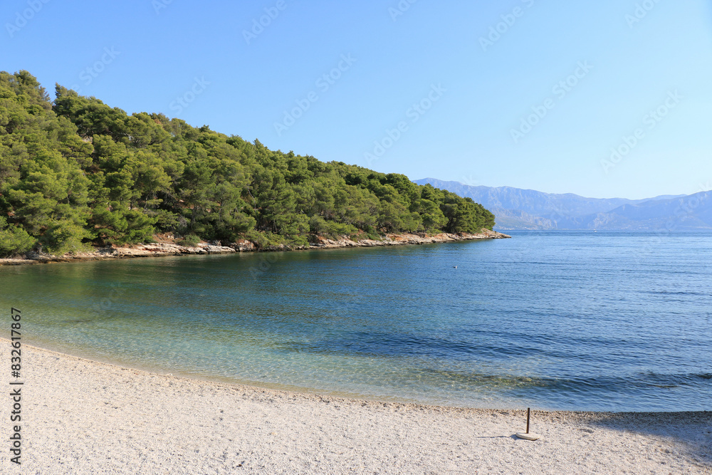 beach of Splitska, island Brac, Croatia