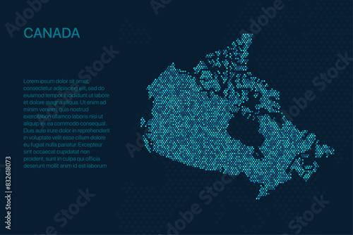 Canada digital pixel map for design