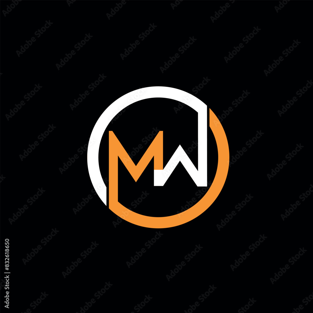MW logo monogram design template MW logo monogram design template
