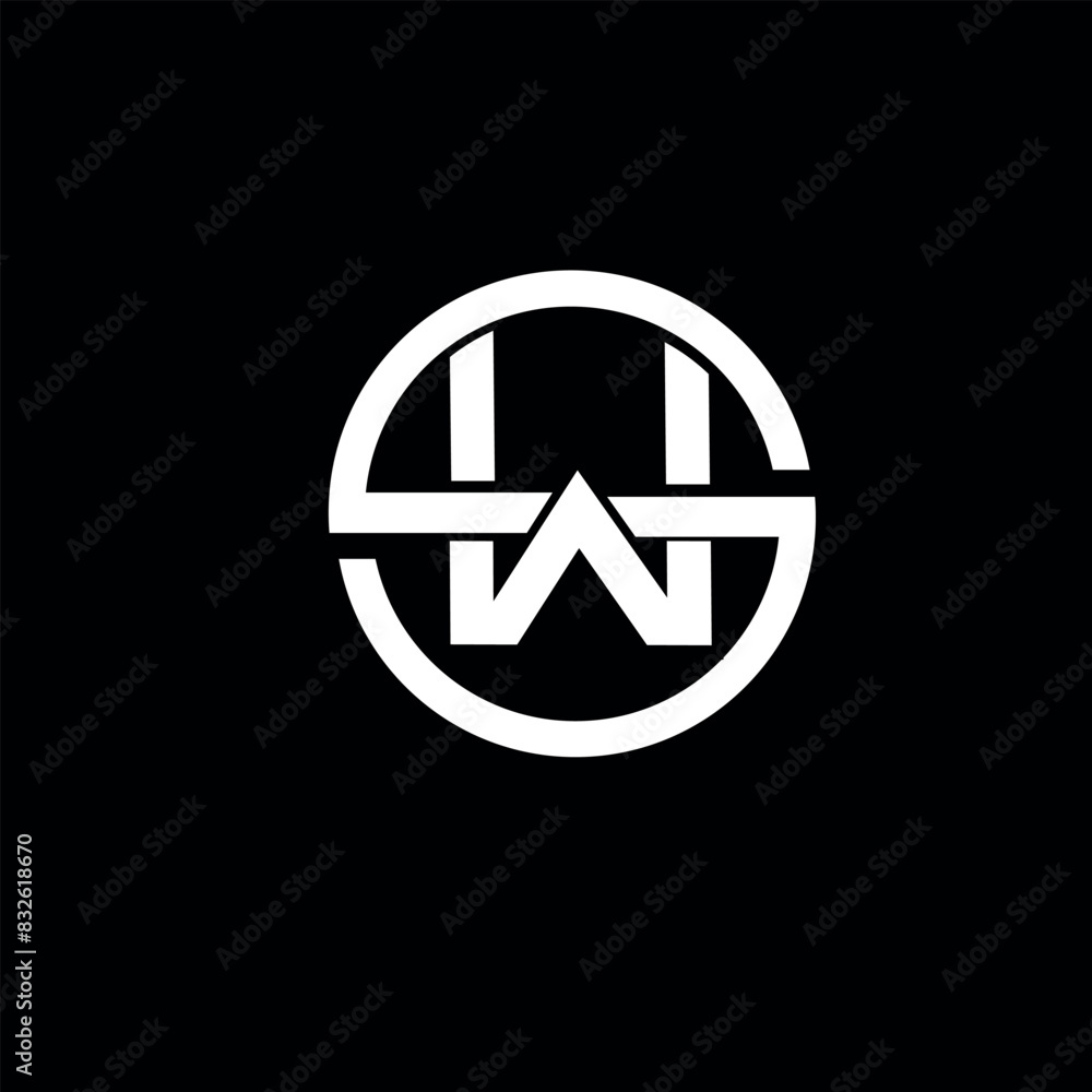 WS logo design vector template WS logo design vector template