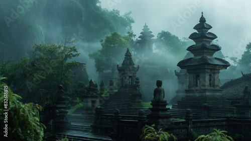 Besakih in a mystical atmosphere Surrounded by gho_008