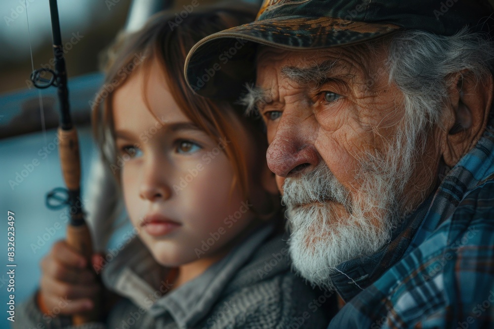 On Father's Day, the old fishing rod became a bridge between generations, carrying memories as bait. On Father's Day, the old fishing rod became a bridge between generations, carrying memories as bait.