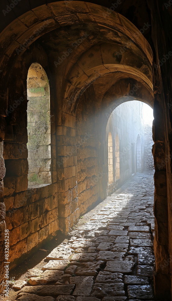 Obraz premium Byblos in a Mystical Atmosphere Surrounded by mist_003