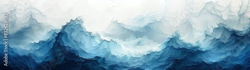 Wallpaper Mural Abstract wave of blue smoke. Best for banner abstract background. Torontodigital.ca