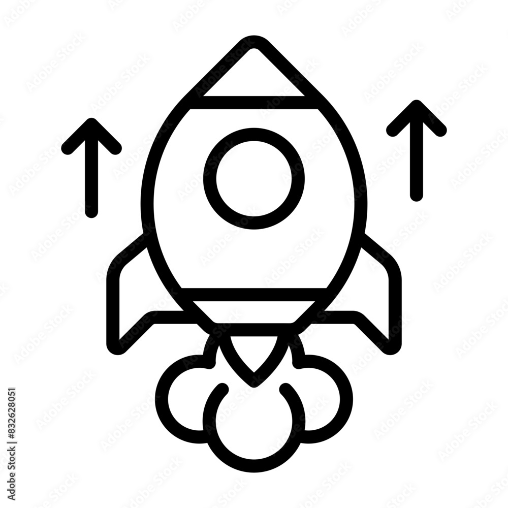 A linear design icon of startup
A linear design icon of startup