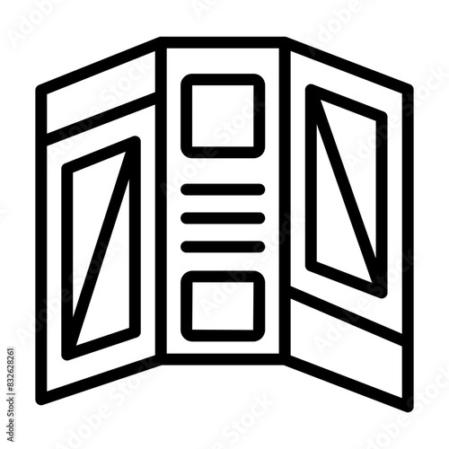A premium download icon of pamphlet 
