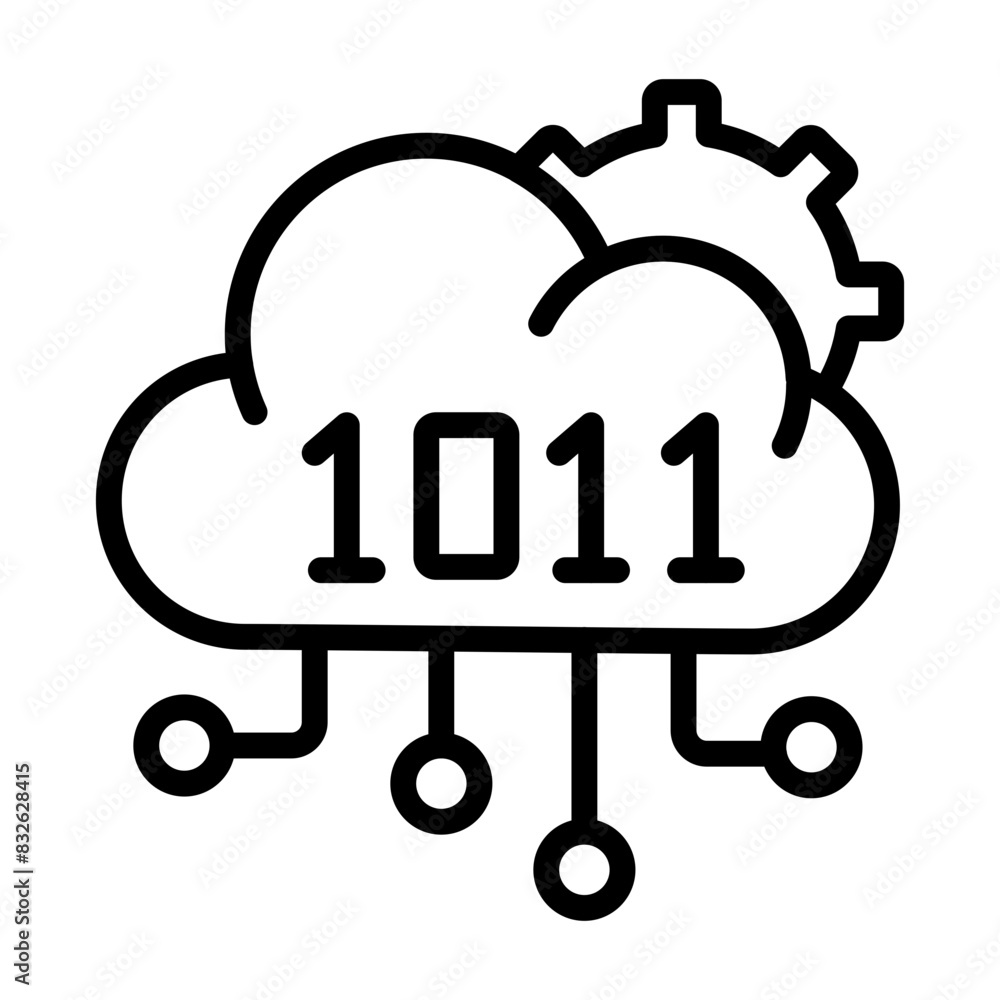 Editable design icon of cloud binary data
Editable design icon of cloud binary data