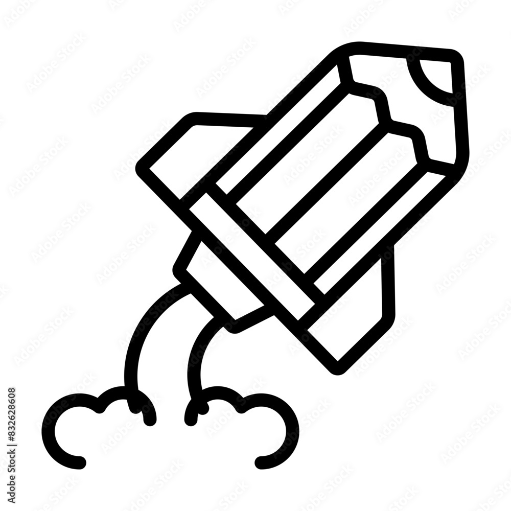 Conceptual linear design icon of startup
Conceptual linear design icon of startup