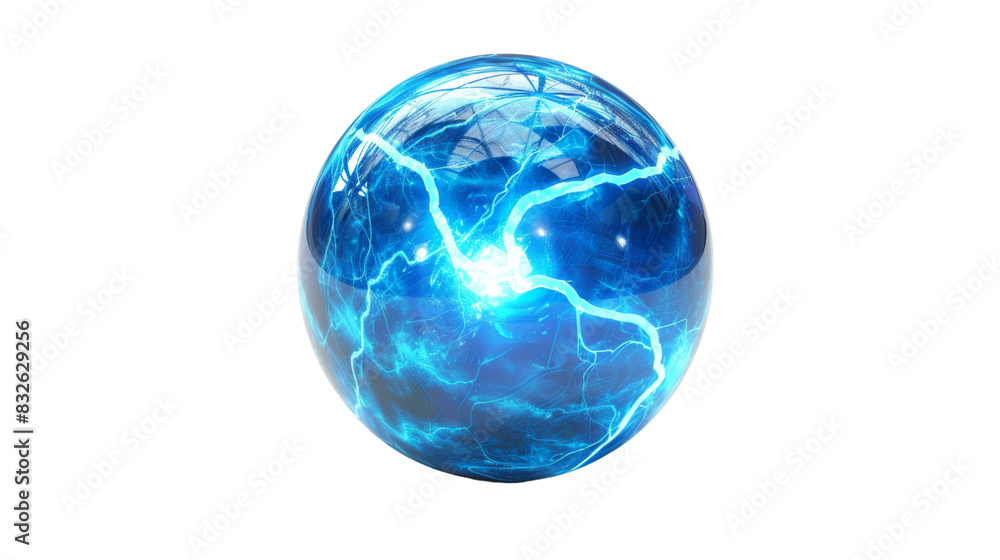 A blue electricity ball A blue electricity ball
