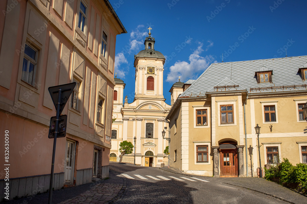 Streets of Banska Stiavnica,Slovakia.May 2024.High quality photo Streets of Banska Stiavnica,Slovakia.May 2024.High quality photo