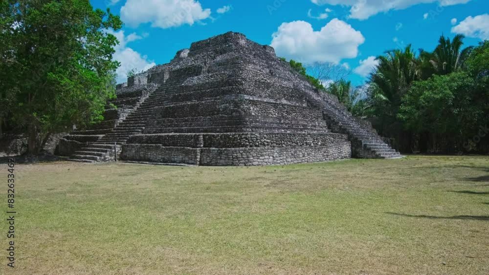 Costa Maya, Chacchoben. Temple 24 and Plaza B. Largest structure and focal point West Plaza Costa Maya, Chacchoben. Temple 24 and Plaza B. Largest structure and focal point West Plaza