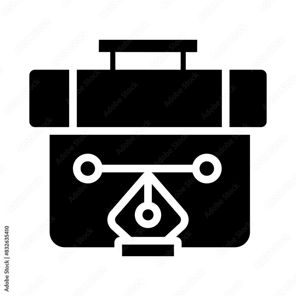 Pen with nodes, bezier tool icon
Pen with nodes, bezier tool icon