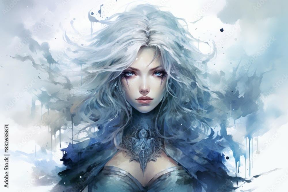 A storm sorceress, with the ability to summon lightning bolts and control the weather. - Generative AI A storm sorceress, with the ability to summon lightning bolts and control the weather. - Generative AI