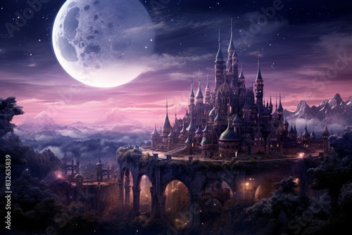 Ethereal Fantasy Landscape  Desktop Wallpaper of a Dreamy World.