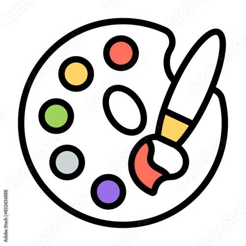         Trendy vector design of paint palette 

