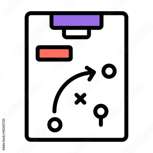 A flat design icon of stratagem
