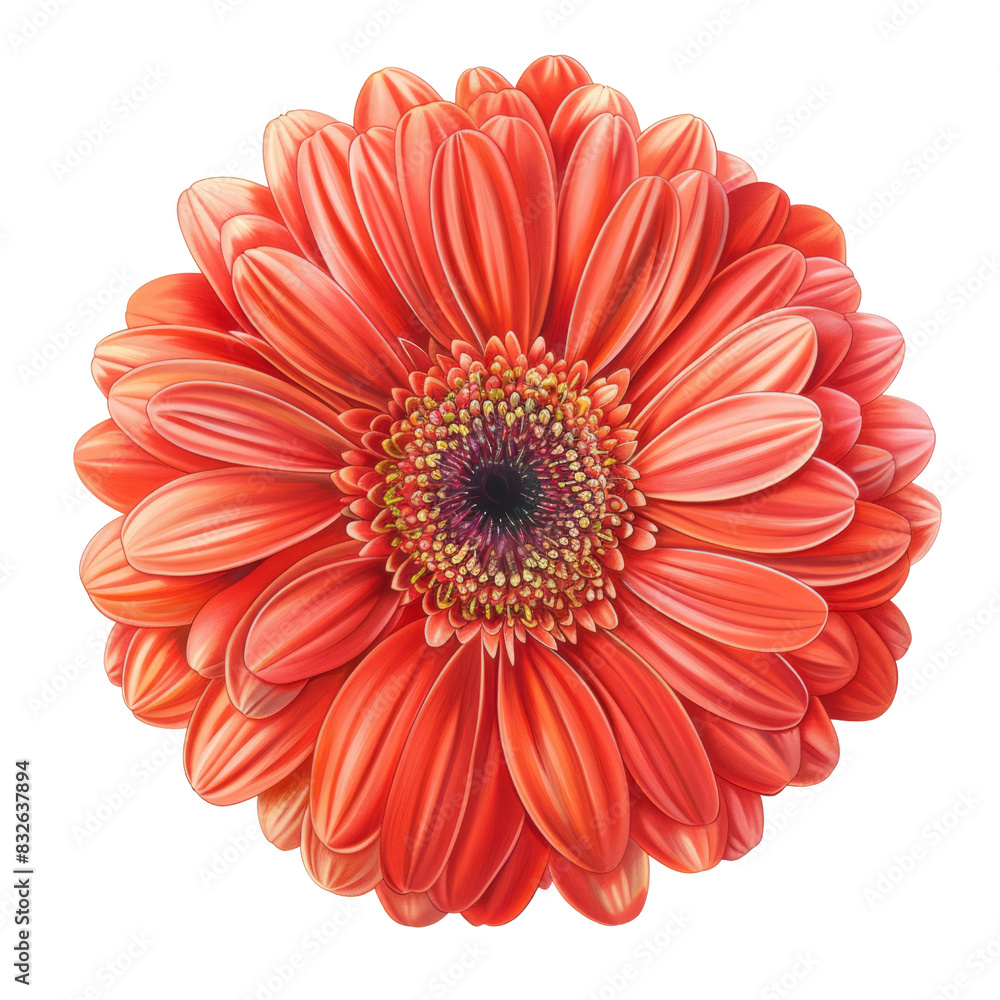Red gerbera daisy isolated on white background Red gerbera daisy isolated on white background