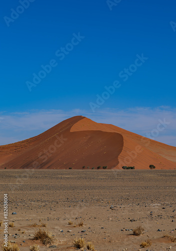 the world's largest sand dunes in Namibia, Africa, sunset colors