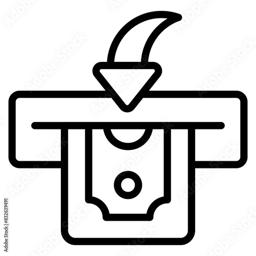 Perfect design icon of cash withdrawal

