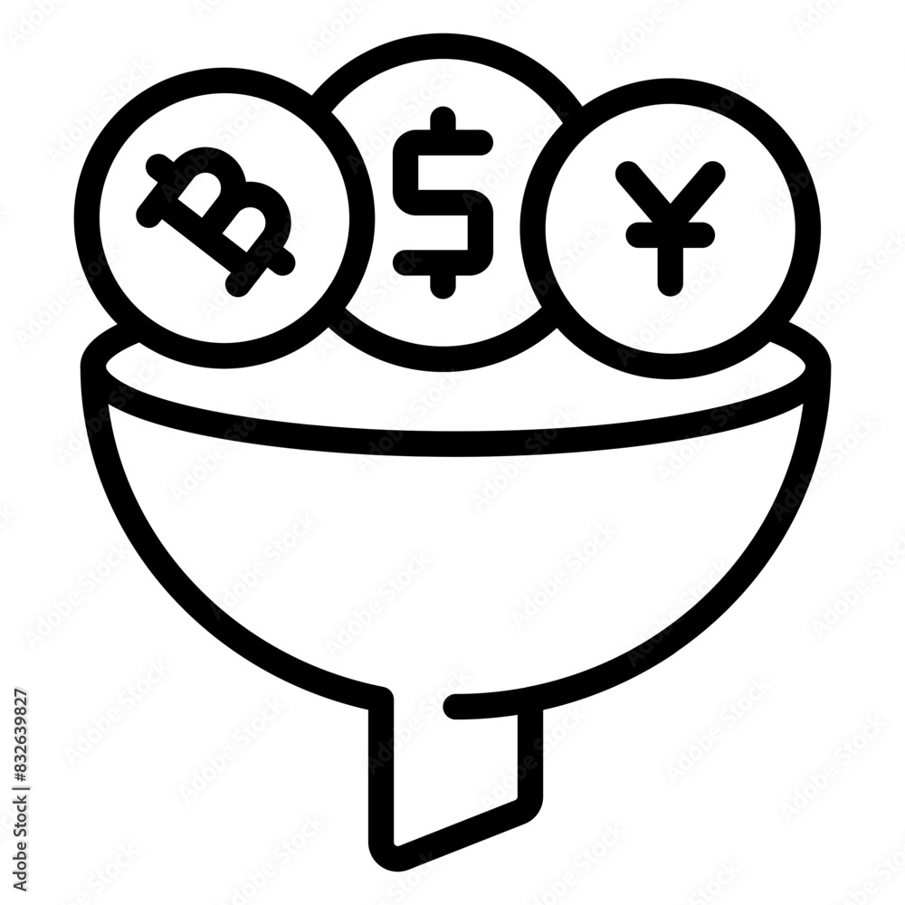 Premium design icon of currencies filtration
Premium design icon of currencies filtration
