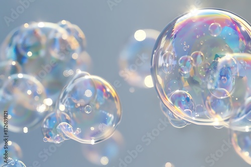 3D render of Bubbles 3d render texture Pbr style photo