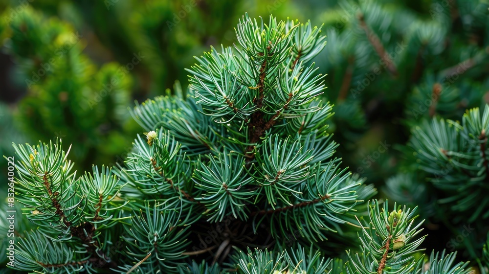 Soft foliage of perennial pine tree Soft foliage of perennial pine tree