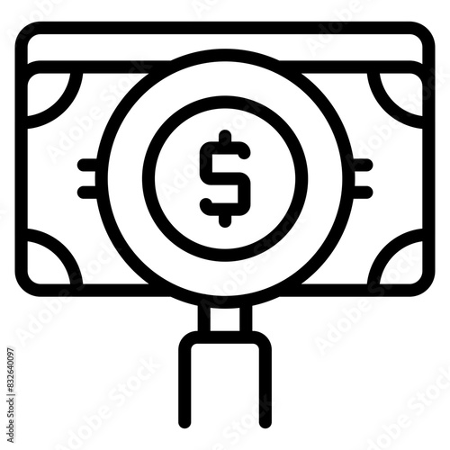 Perfect design icon of search dollar

