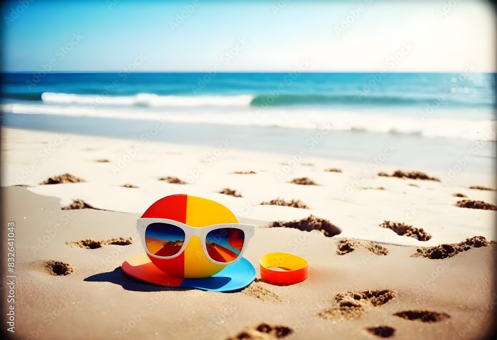 Obraz premium sun glasses on the beach