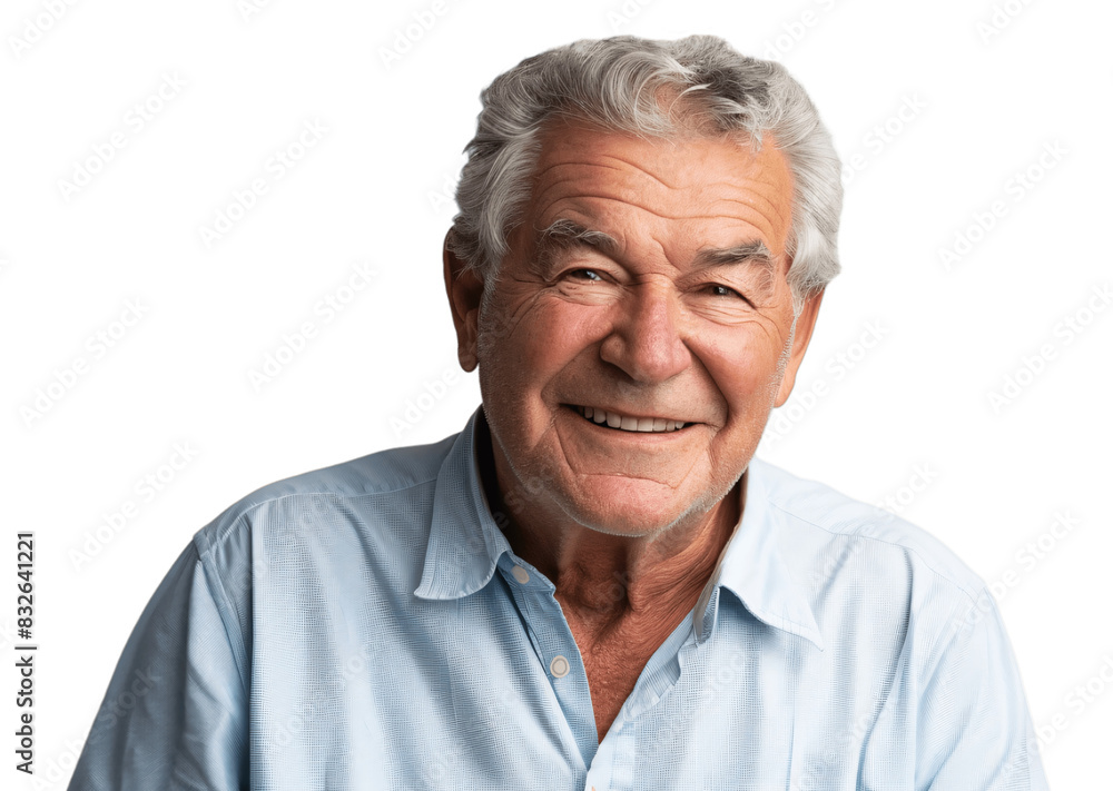 Portrait of a happy elderly man isolated on white background Portrait of a happy elderly man isolated on white background