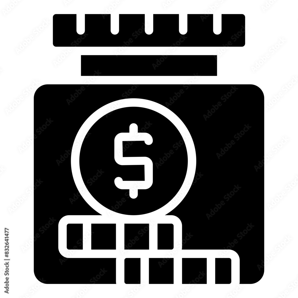 A trendy design icon of money jar
A trendy design icon of money jar