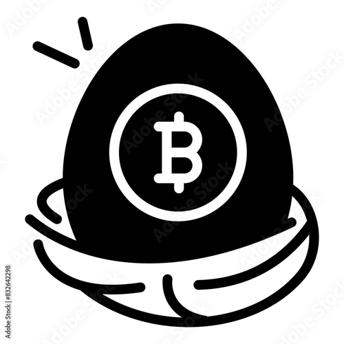 An icon design of bitcoin

