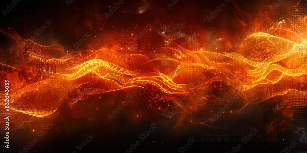 Vibrant Fire Pattern Illuminates Computer Screen Vibrant Fire Pattern Illuminates Computer Screen
