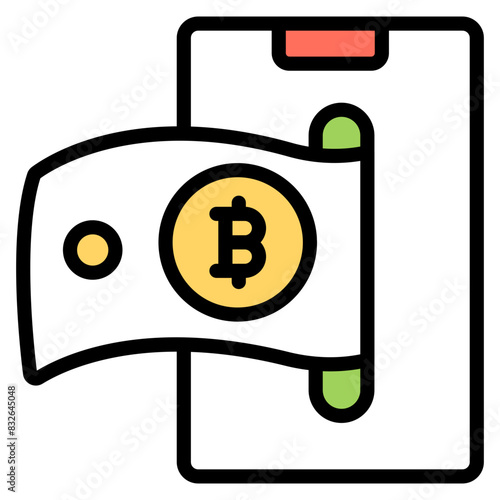 An icon design of online banking

