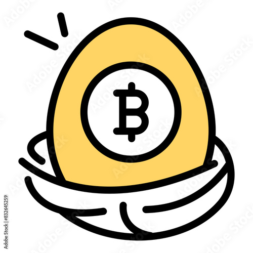 An icon design of bitcoin


