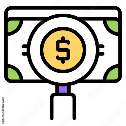 Perfect design icon of search dollar

