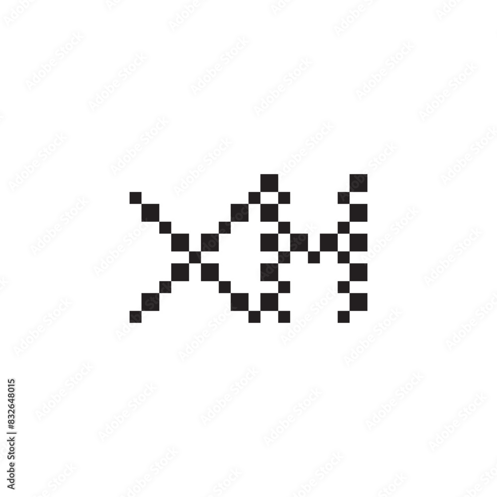 Alphabet letters Initials Monogram logo HX, XH, X and H Alphabet letters Initials Monogram logo HX, XH, X and H