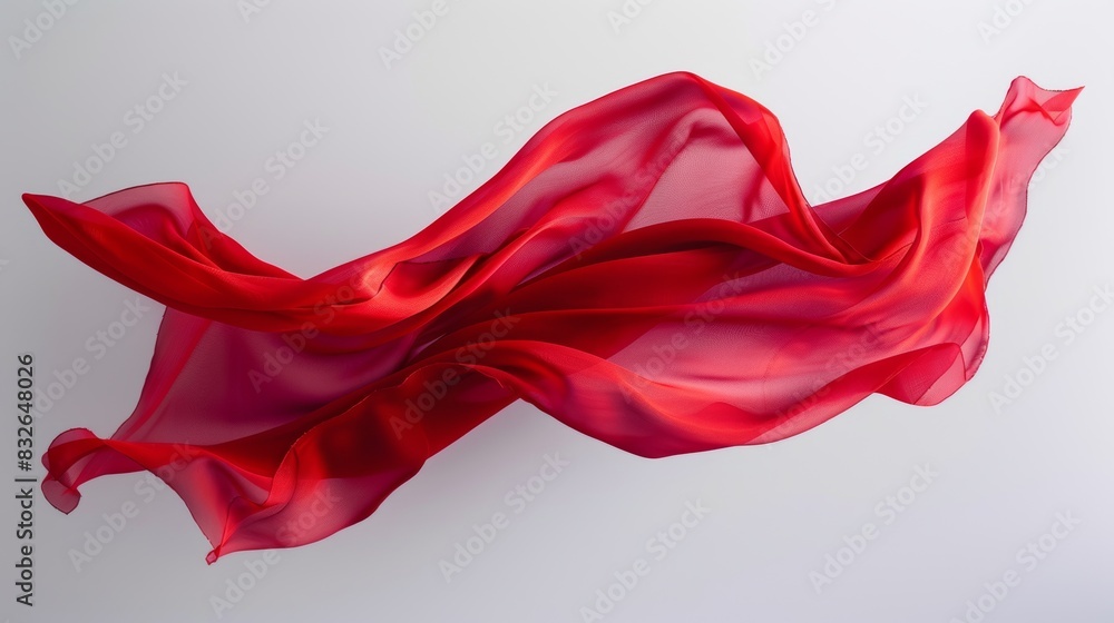 A striking image of a flowing red fabric suspended in midair, showcasing its texture and movement against a plain background. A striking image of a flowing red fabric suspended in midair, showcasing its texture and movement against a plain background.