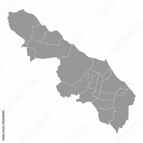 Greater Fortaleza administrative map photo